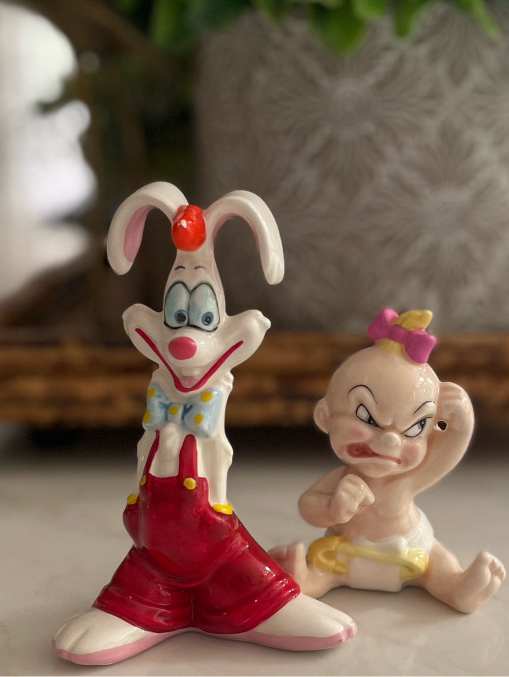 Vintage Disney Roger Rabbit & Baby Herman . Made in Japan